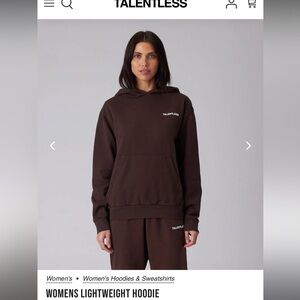 TALENTLESS women’s lightweight hoodie in brown :)